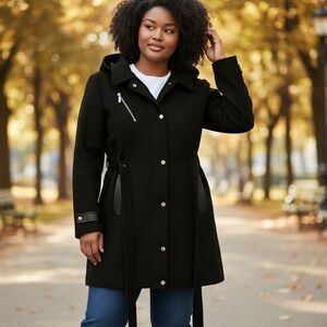 MICHAEL Michael Kors Black Trench Coat